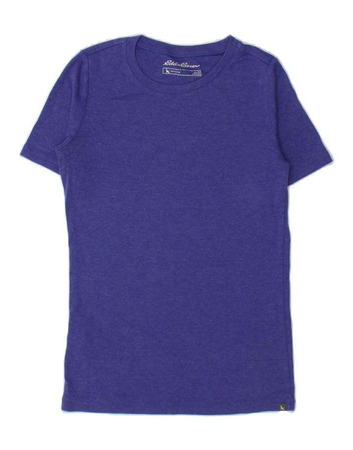 EDDIE BAUER Womens T-Shirt Top UK 8 Small Purple Cotton Vintage Eddie Bauer and Second-Hand Eddie Bauer from Messina Hembry 