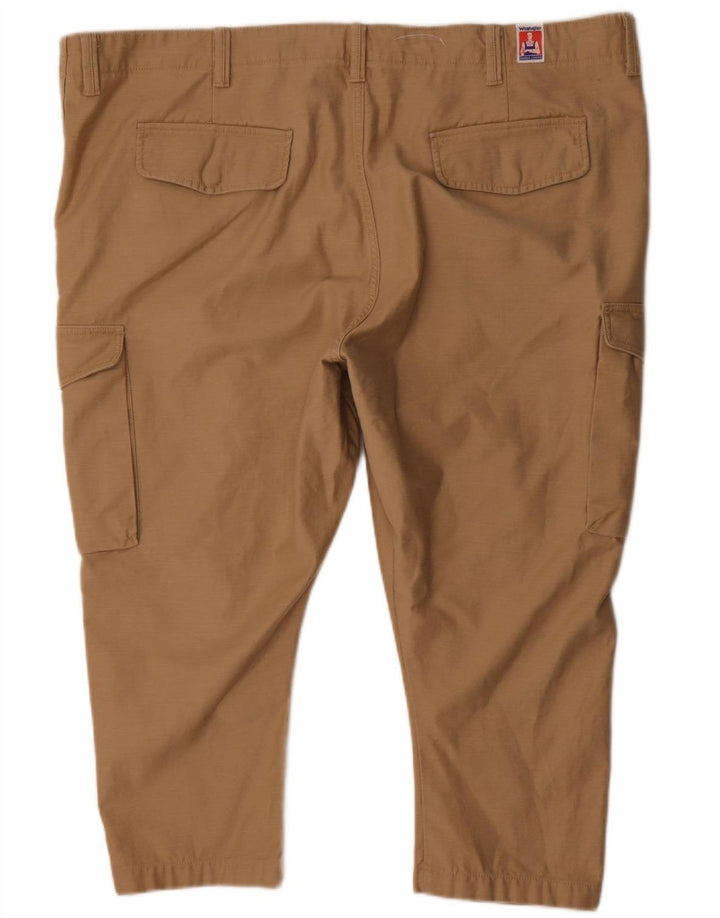 Calça cargo masculina WRANGLER Casey regular slim W46 L23 algodão bege