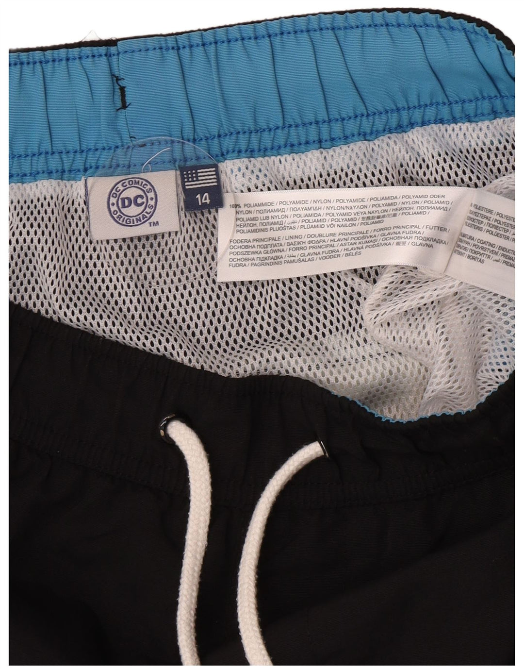 Shorts de natação DC Boys Graphic 13-14 anos preto colorblock poliamida
