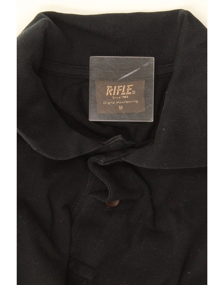 Camisa polo masculina Rifle média preta