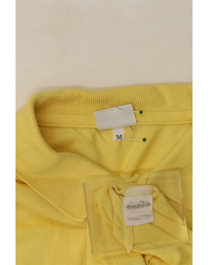 Camisa polo masculina Diadora médio algodão amarelo