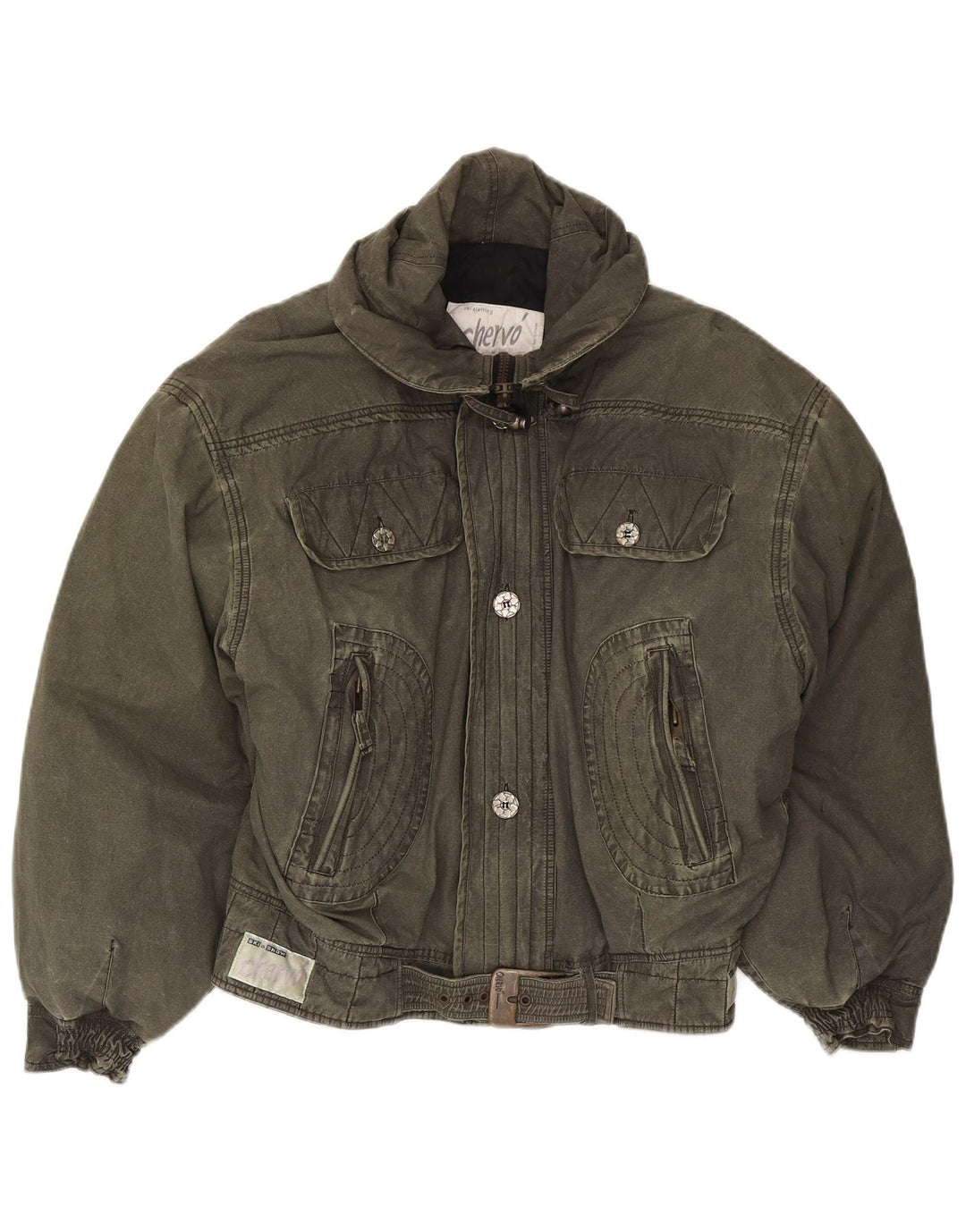 Jaqueta de esqui masculina Chervo UK 44 2XL algodão cáqui