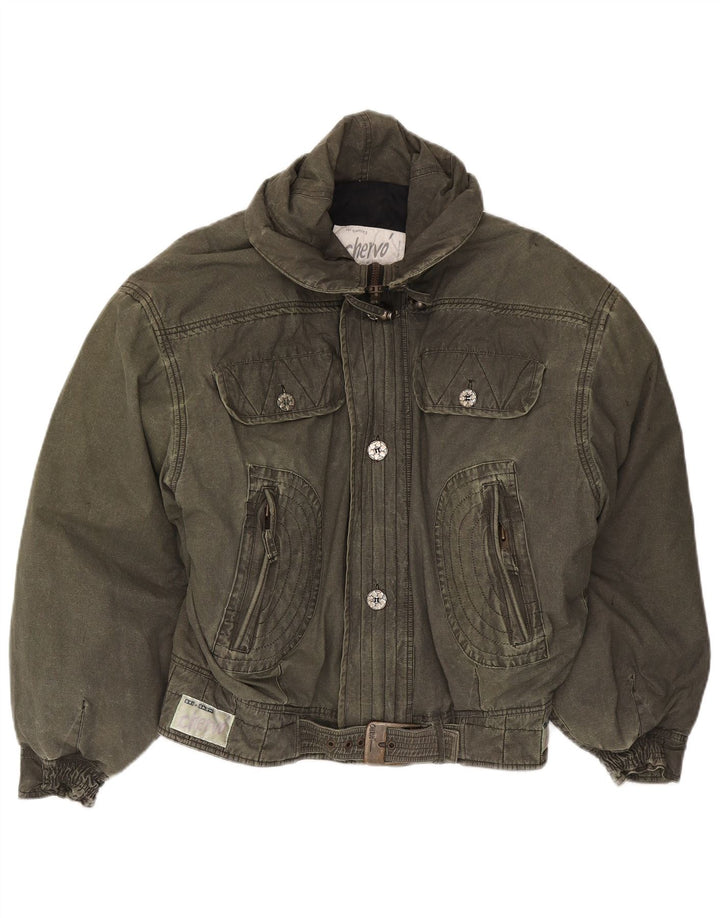 Jaqueta de esqui masculina Chervo UK 44 2XL algodão cáqui