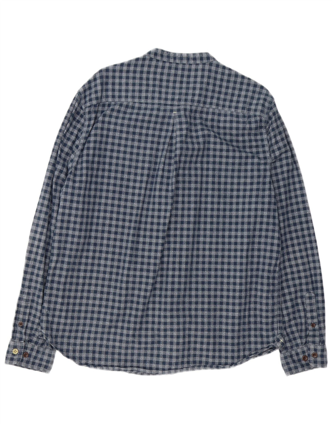 Camisa masculina de ajuste clássico White Stuff XL azul algodão guingão