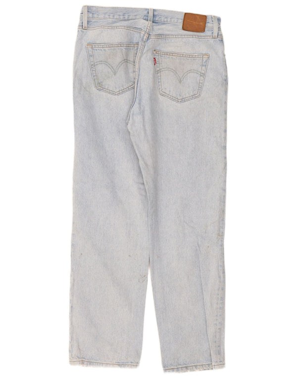 Calça jeans feminina Levi's 501 Straight W28 L30 azul algodão