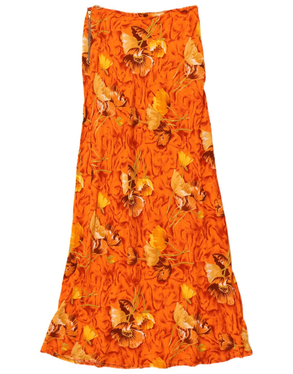 Saia maxi feminina Witty Girl W24 XS laranja floral