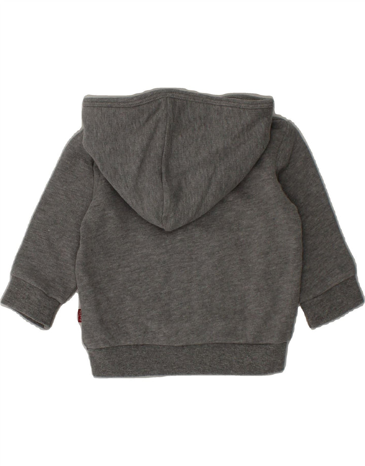 LEVI'S Baby Boys Graphic Zip Hoodie Sweater 3-6 Months Grey Cotton Vintage Levi's and Second-Hand Levi's from Messina Hembry 