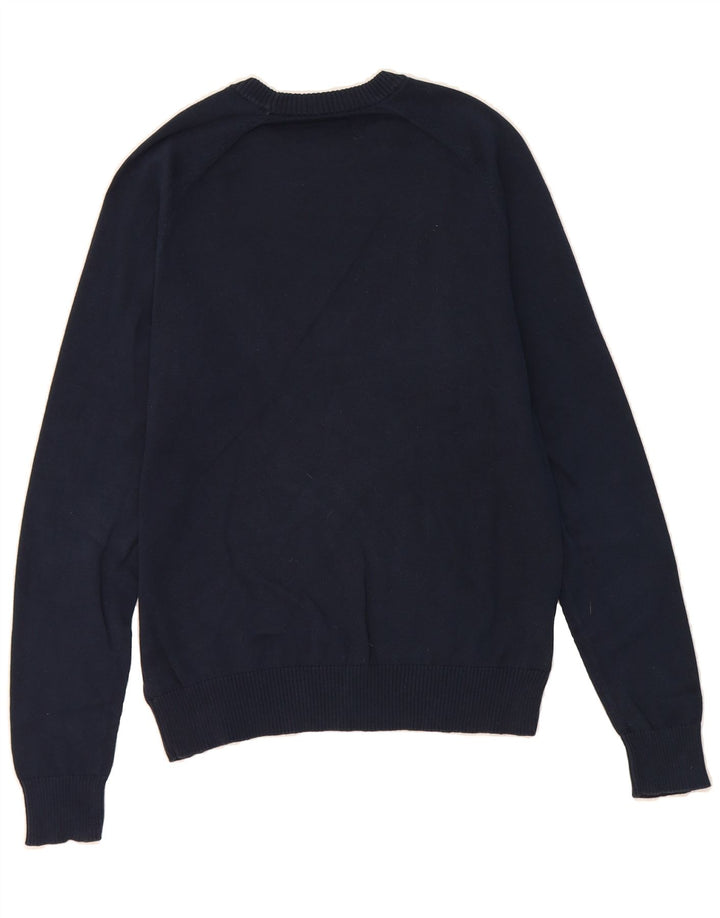 PENGUIN Mens Crew Neck Jumper Sweater Small Navy Blue Cotton Vintage Penguin and Second-Hand Penguin from Messina Hembry 