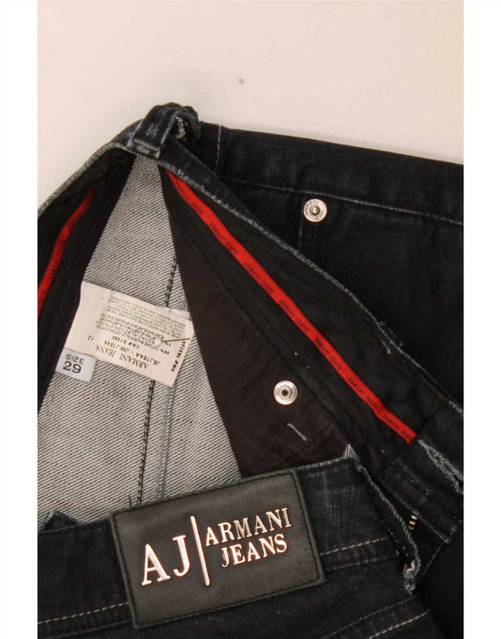 Jeans retos femininos Armani W29 L24 algodão azul marinho