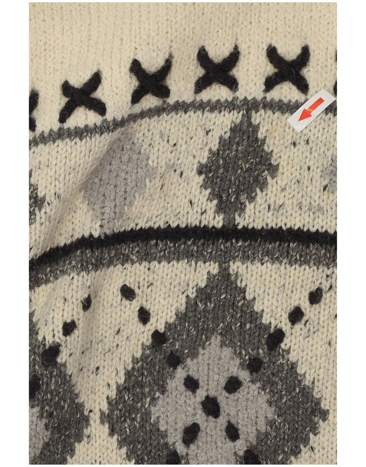 Suéter masculino Canda com gola redonda, grande cinza argyle/acrílico diamante