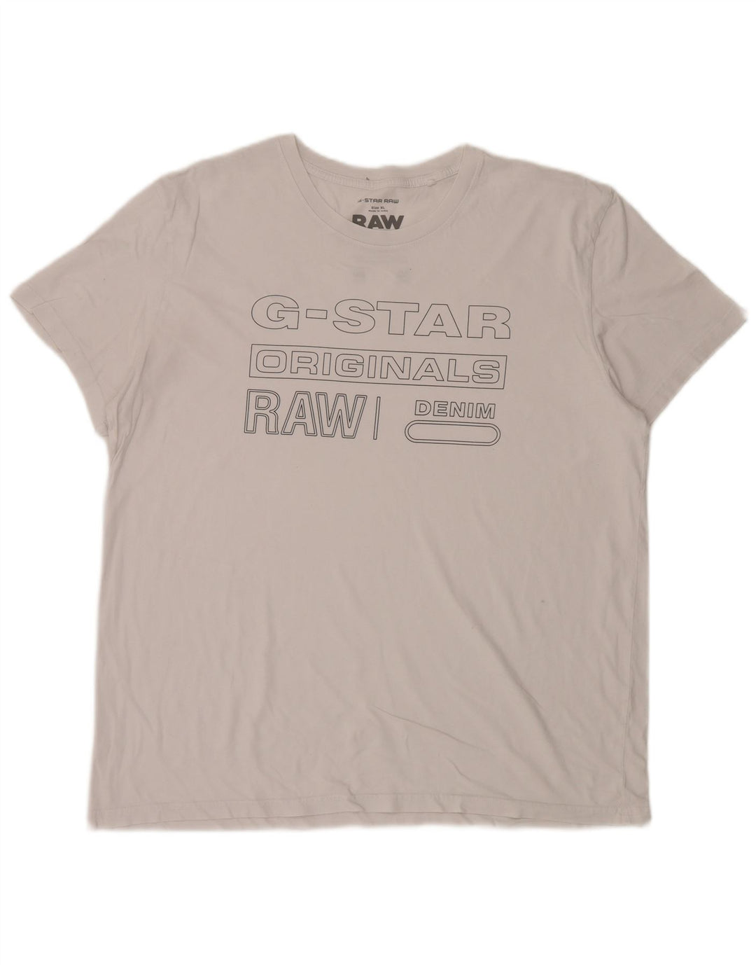 Camiseta gráfica masculina G-Star Top XL branca