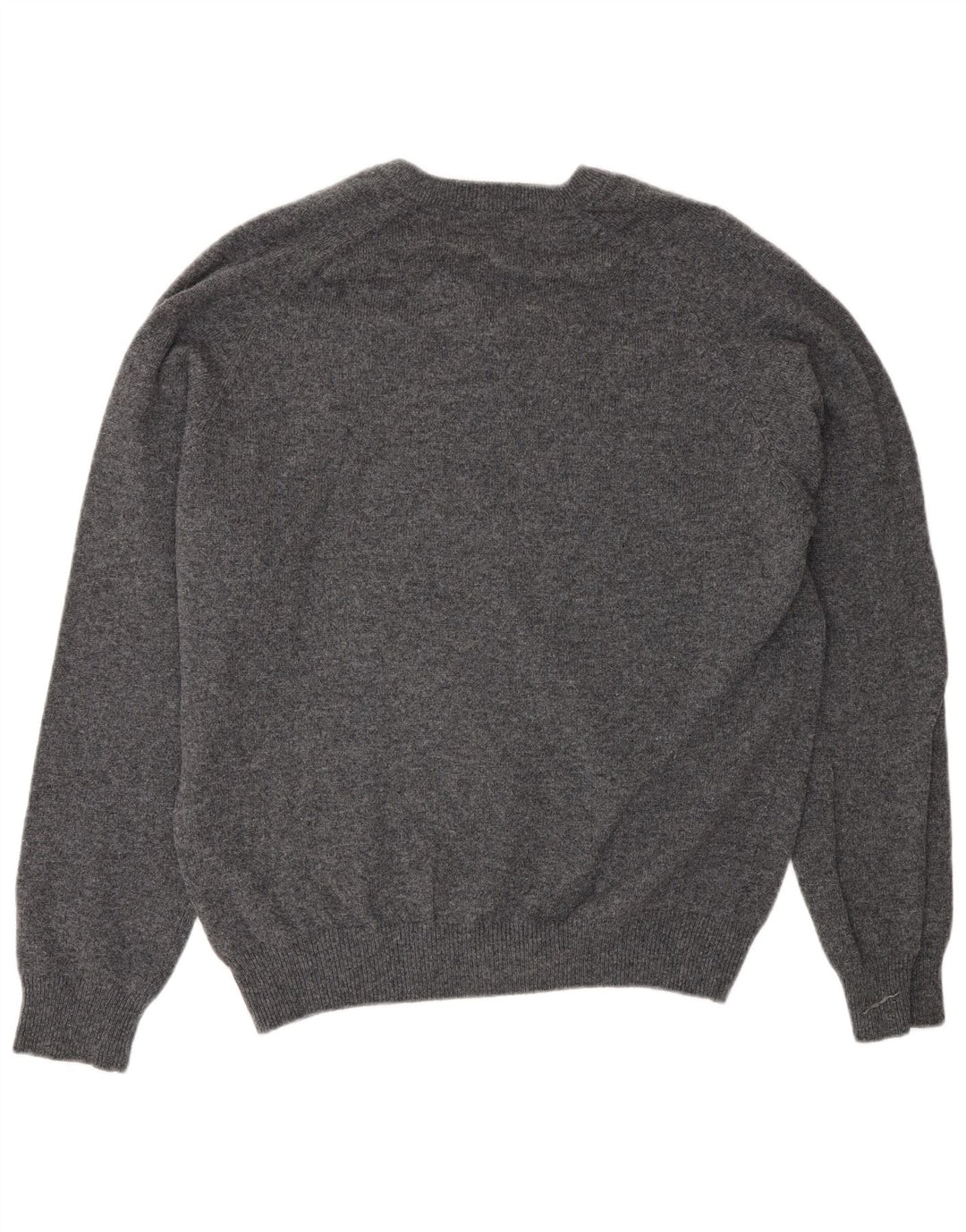 Suéter masculino Marks & Spencer Blue Harbor com decote em V cinza médio manchado