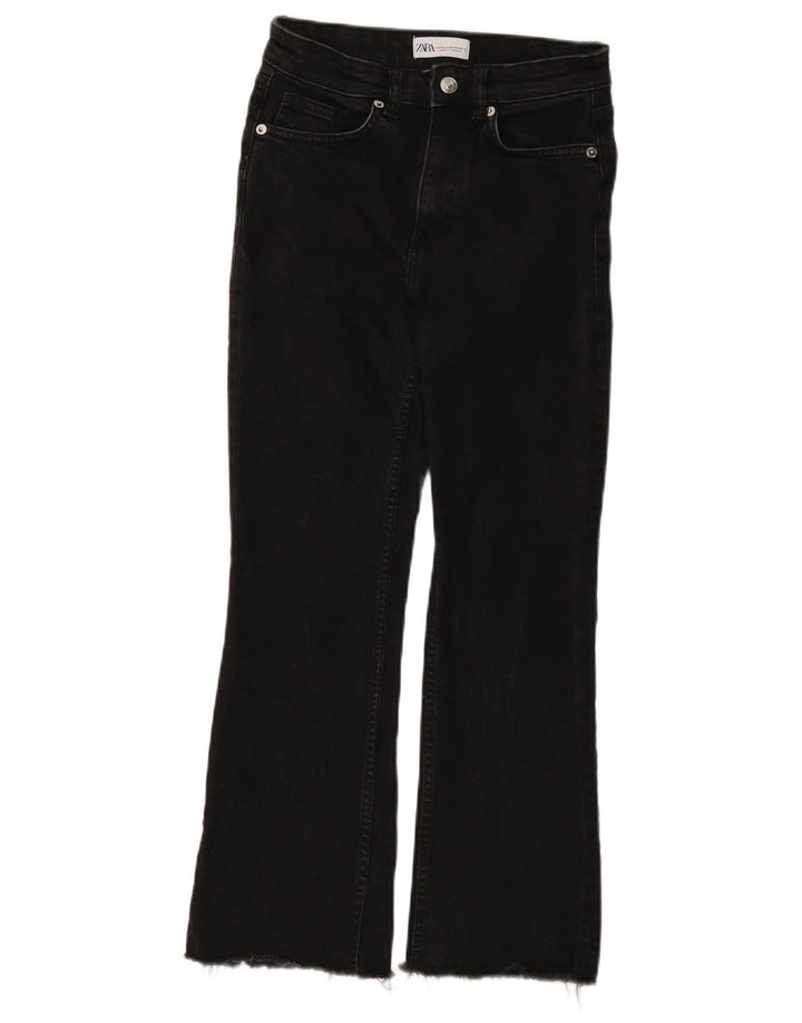Calça jeans feminina Zara Bootcut EU 36 XS W26 L25 preta