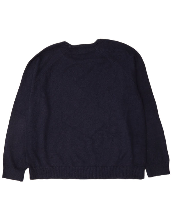 L.L.Bean Suéter masculino com gola redonda 2XL algodão azul marinho