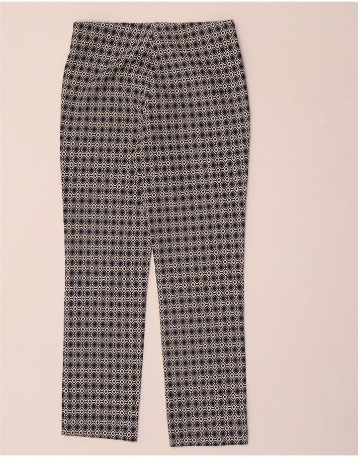 Calça casual feminina ZARA média W28 L28 multicolorida geométrica