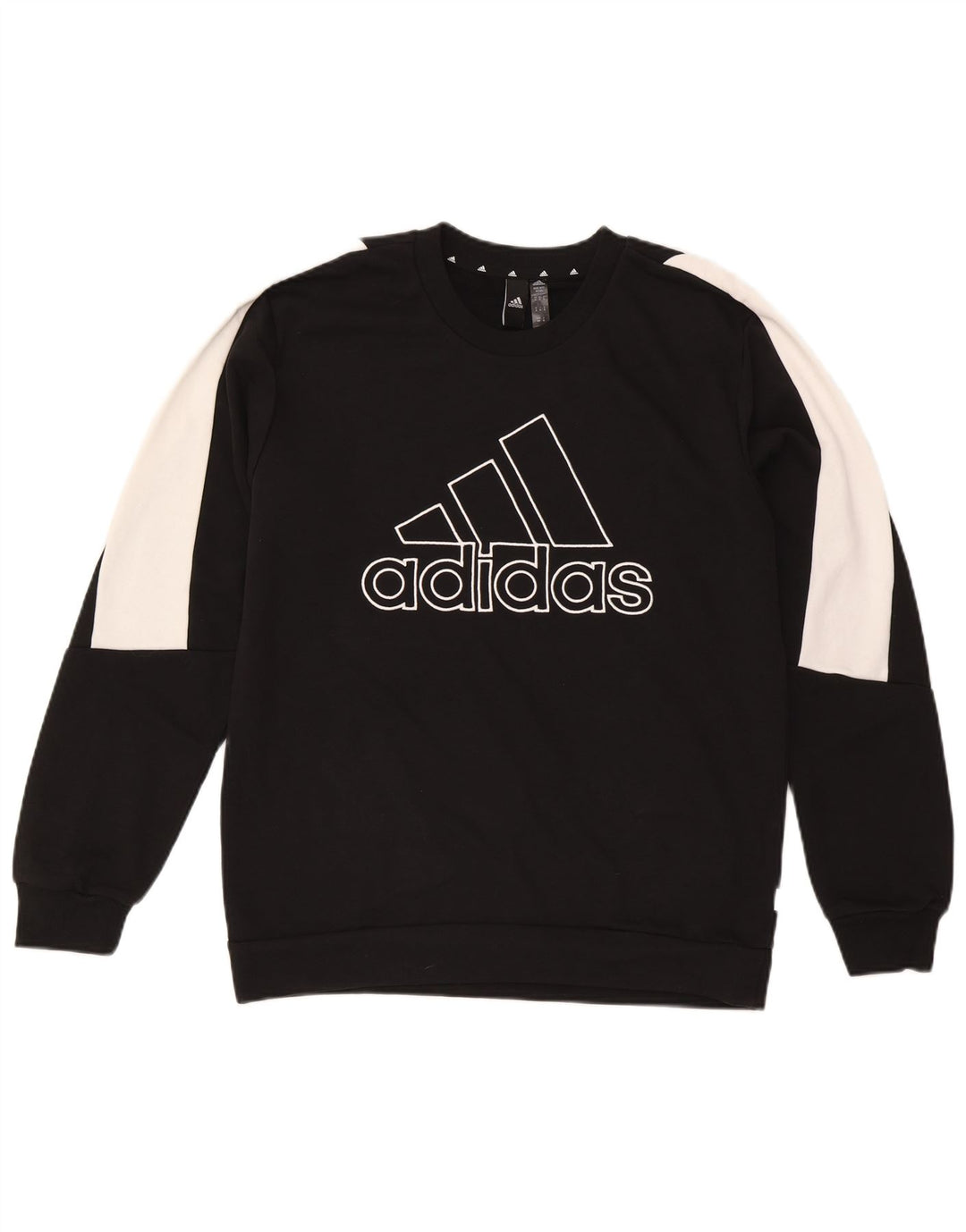 Adidas masculino gráfico moletom jumper médio preto colorblock algodão