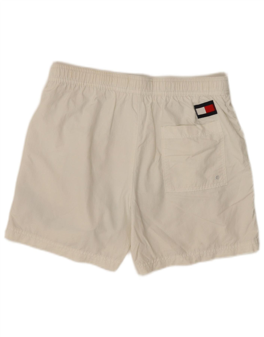 Shorts de natação masculino TOMMY HILFIGER gráfico médio branco colorblock