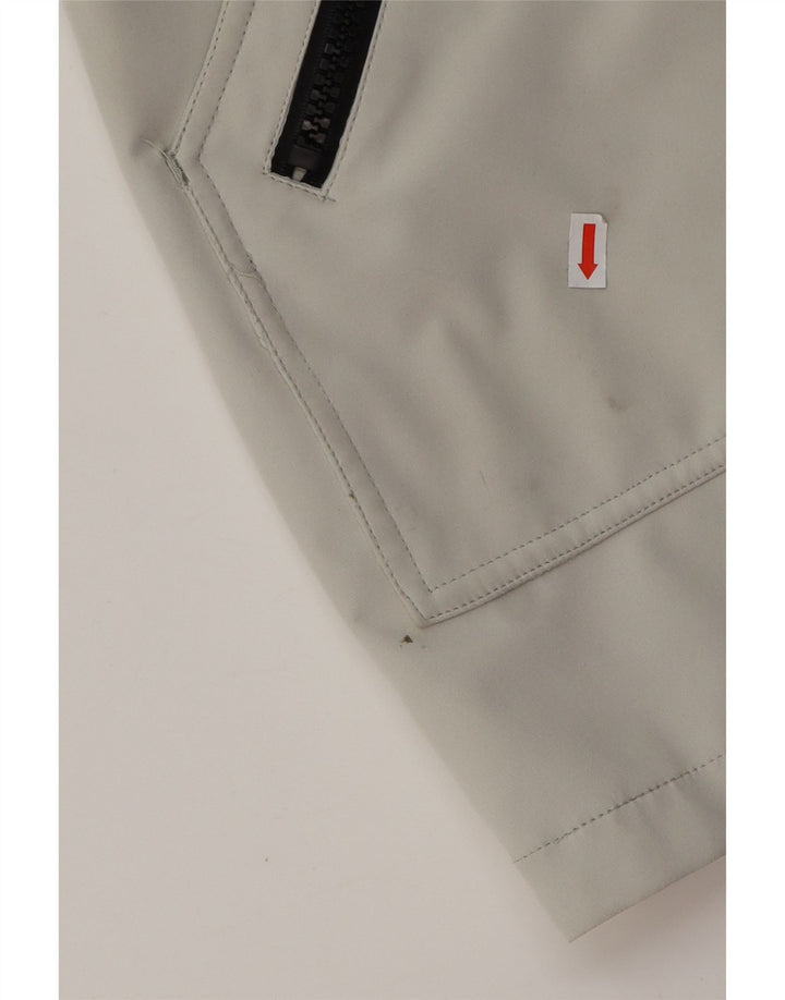 Casaco corta-vento feminino CALVIN KLEIN com capuz Reino Unido 16 grande poliéster cinza