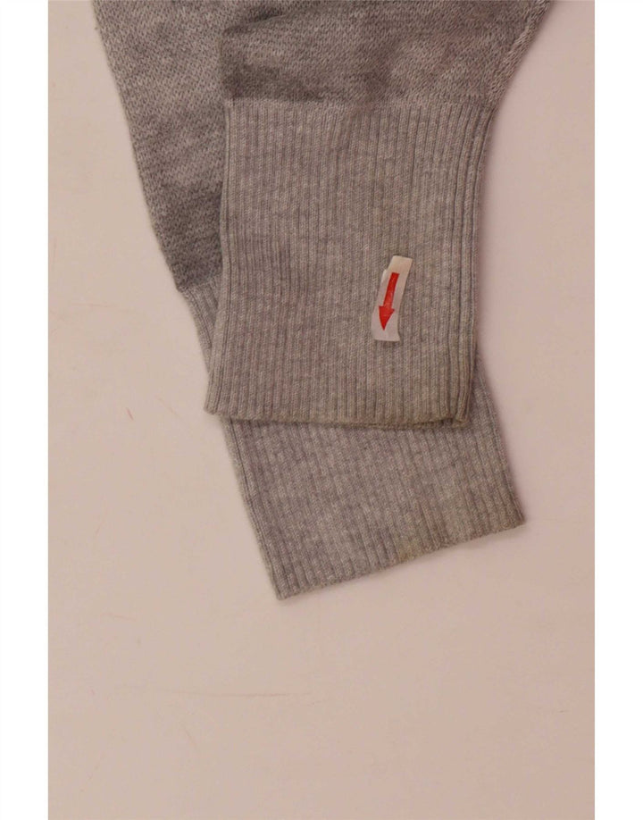 Suéter feminino Eddie Bauer Petite com gola redonda Reino Unido 14 cinza médio
