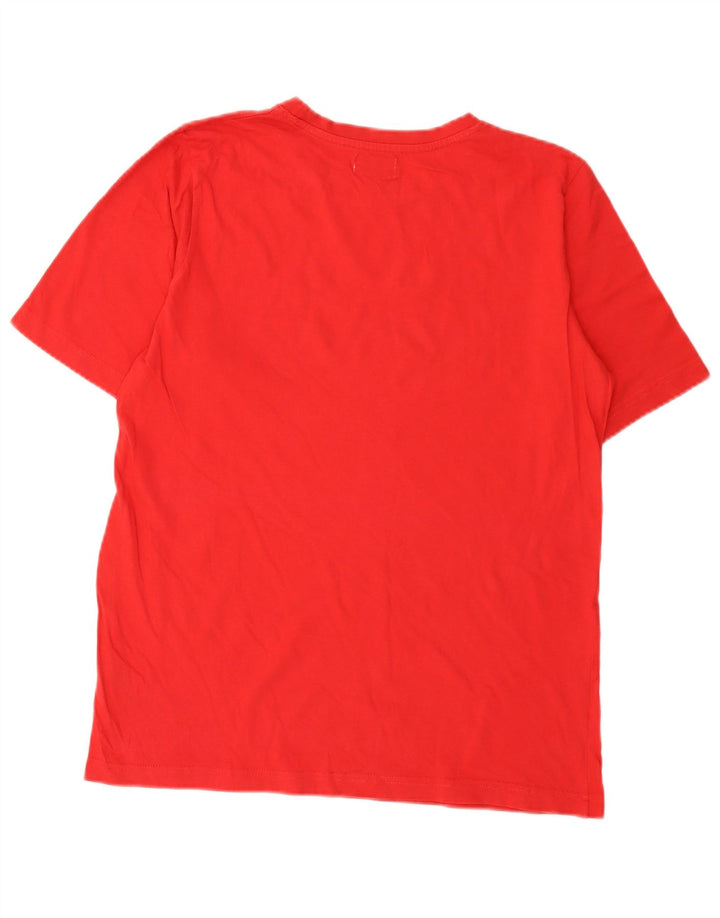 Camiseta gráfica masculina Kappa Top médio algodão vermelho