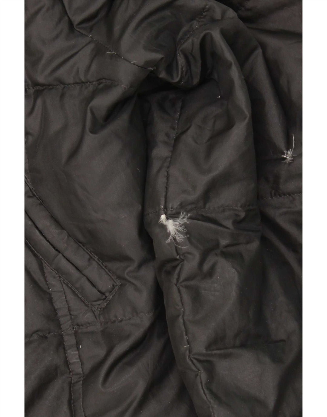 Casaco acolchoado com capuz feminino Replay UK 14 grande poliéster preto