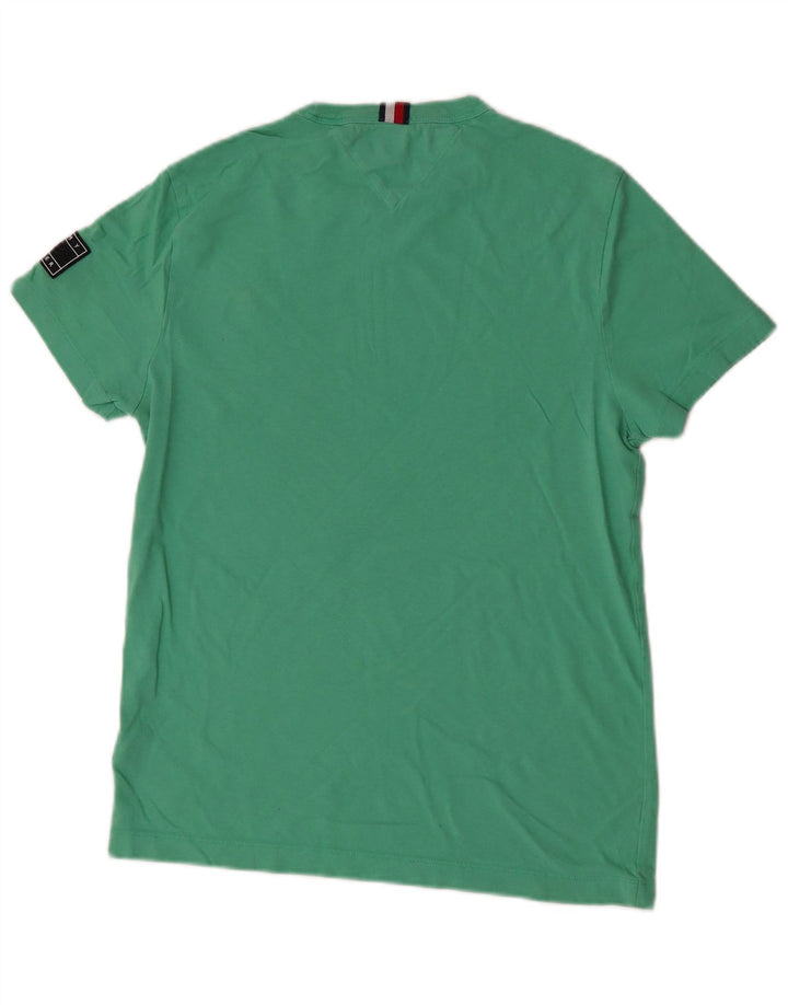 Camiseta masculina Tommy Hilfiger top pequeno algodão verde