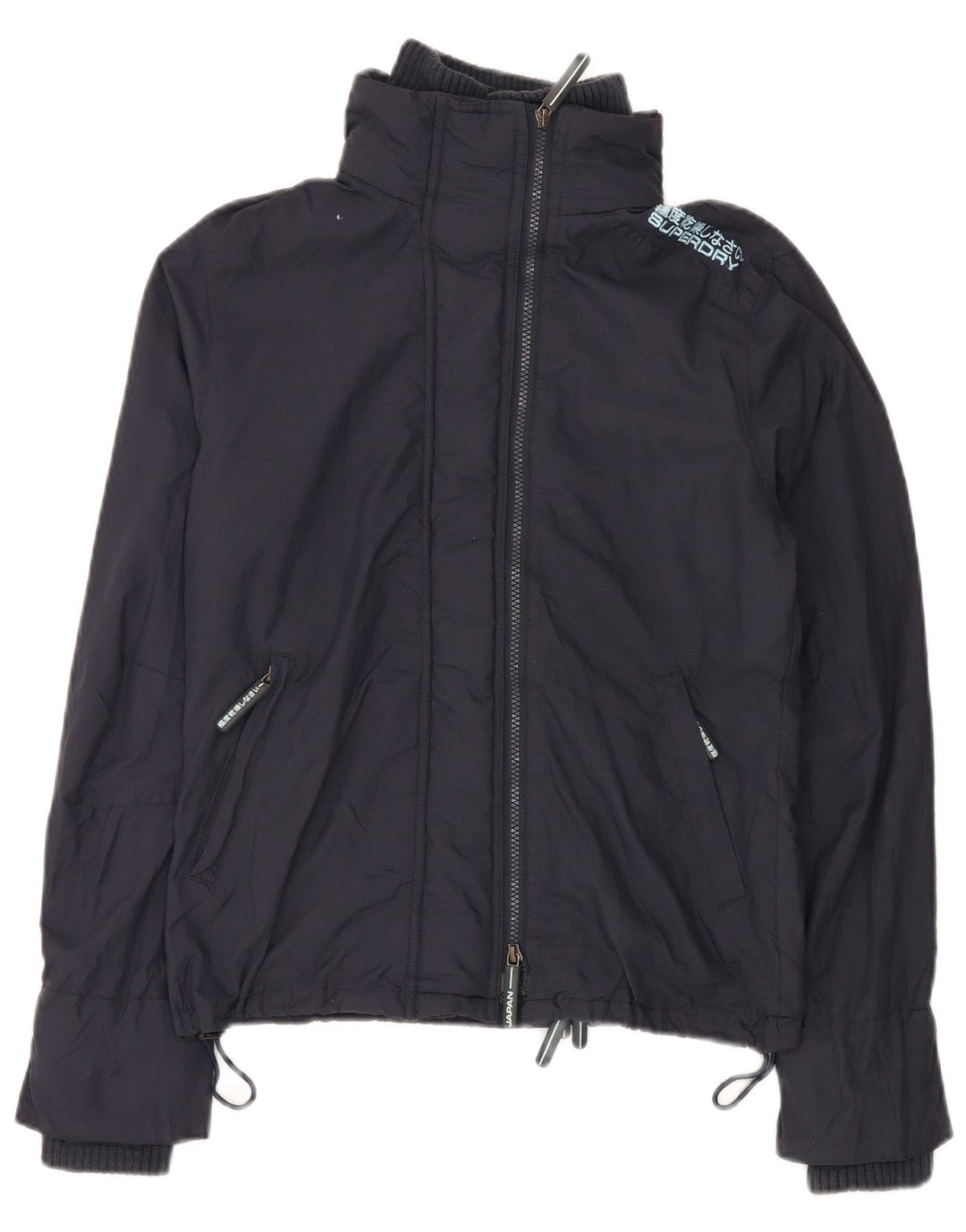 Jaqueta de chuva feminina SUPERDRY Graphic UK 16 grande nylon azul marinho