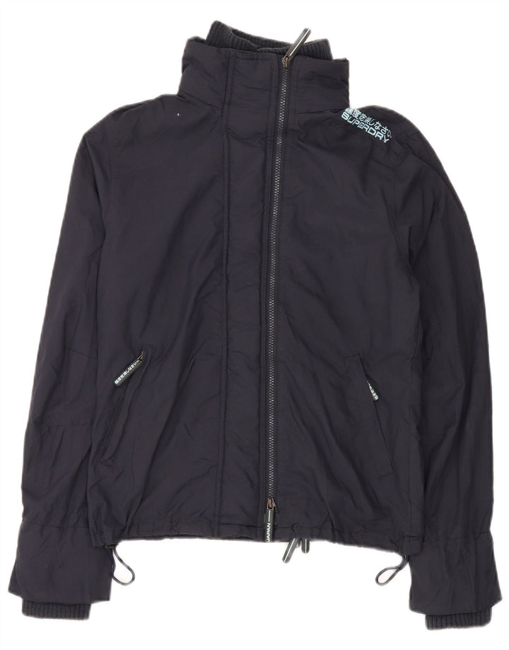 Jaqueta de chuva feminina SUPERDRY Graphic UK 16 grande nylon azul marinho