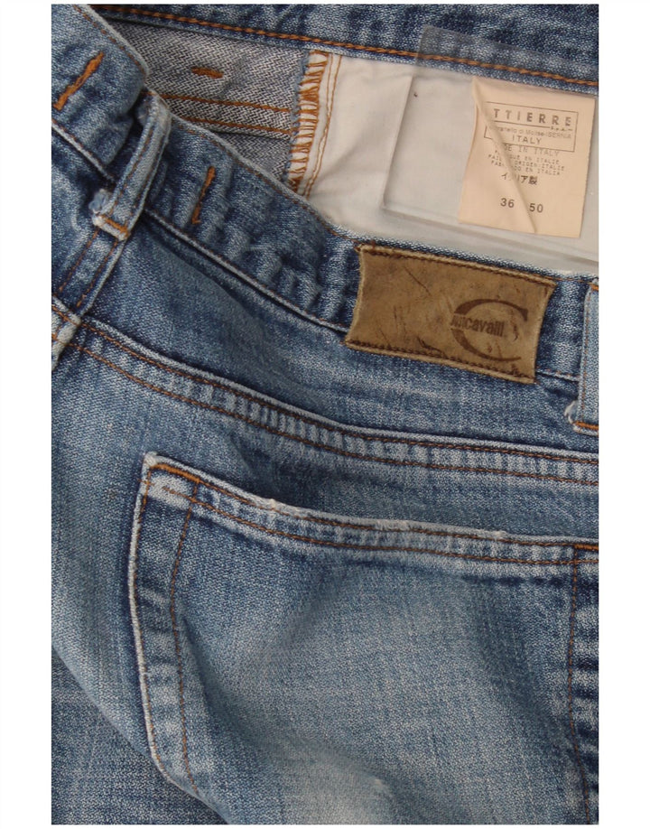 Calça jeans feminina Cavalli Ittierre Bootcut W36 L34 azul