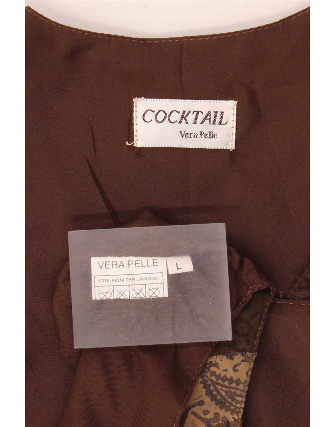 Colete masculino vintage grande couro paisley marrom