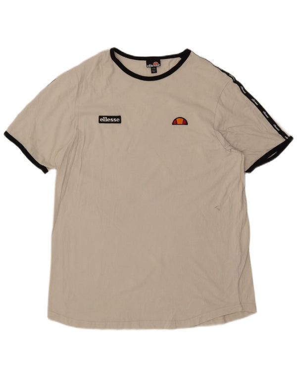 Ellesse Camiseta masculina gráfica top 2XL algodão colorblock off white