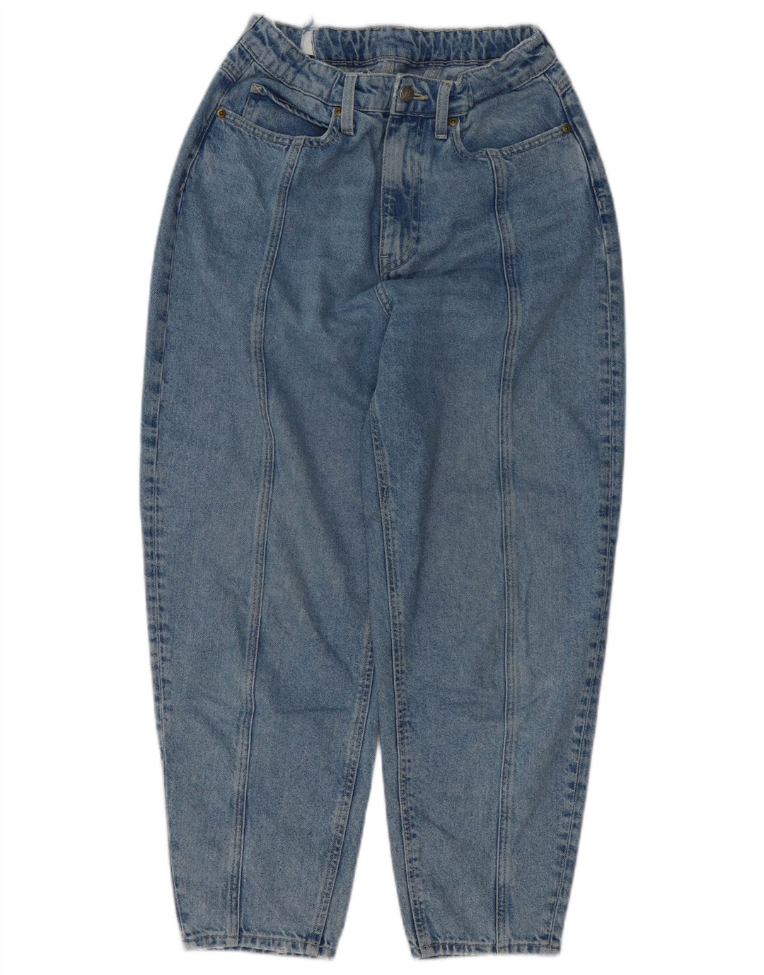 LEE Feminino By H&M High Rise Crop Loose Jeans EUA 8 Médio W32 L25 Azul