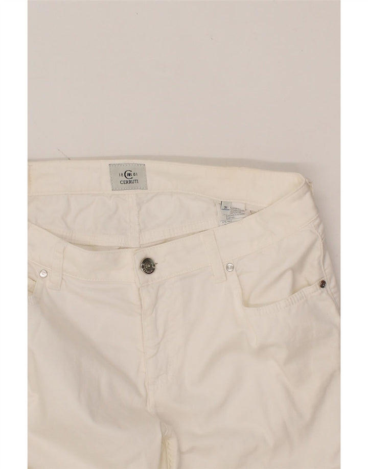 CERRUTI 1881 Womens Slim Casual Trousers W31 L31  White Cotton Vintage Cerruti 1881 and Second-Hand Cerruti 1881 from Messina Hembry 