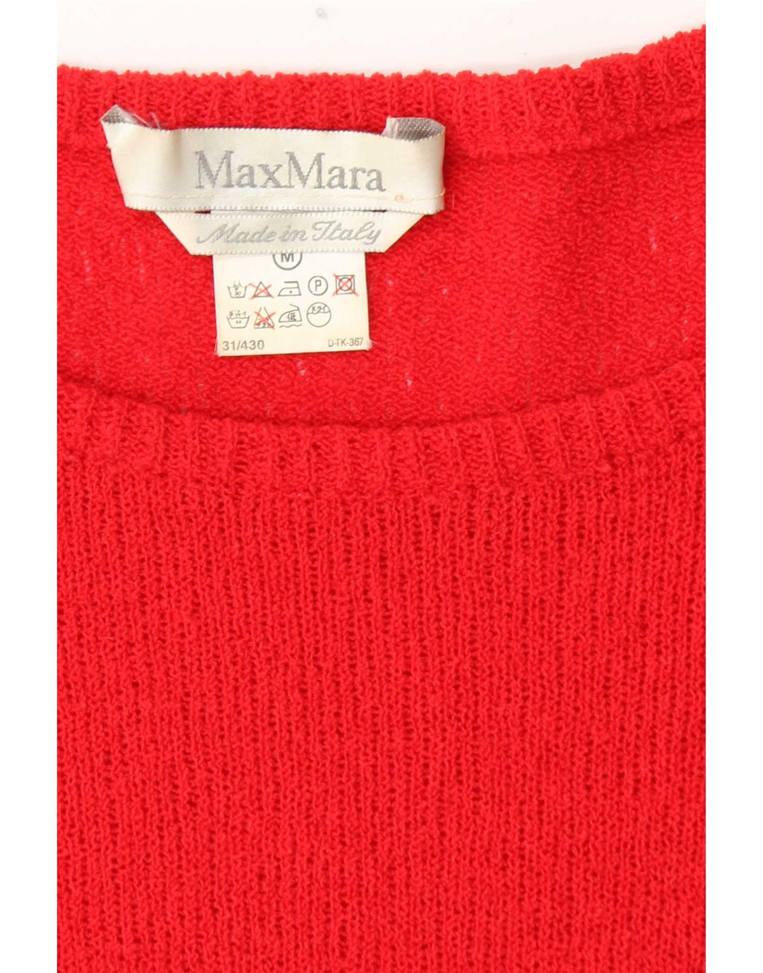 Vestido jumper feminino de manga comprida Max Mara Reino Unido 12 médio vermelho