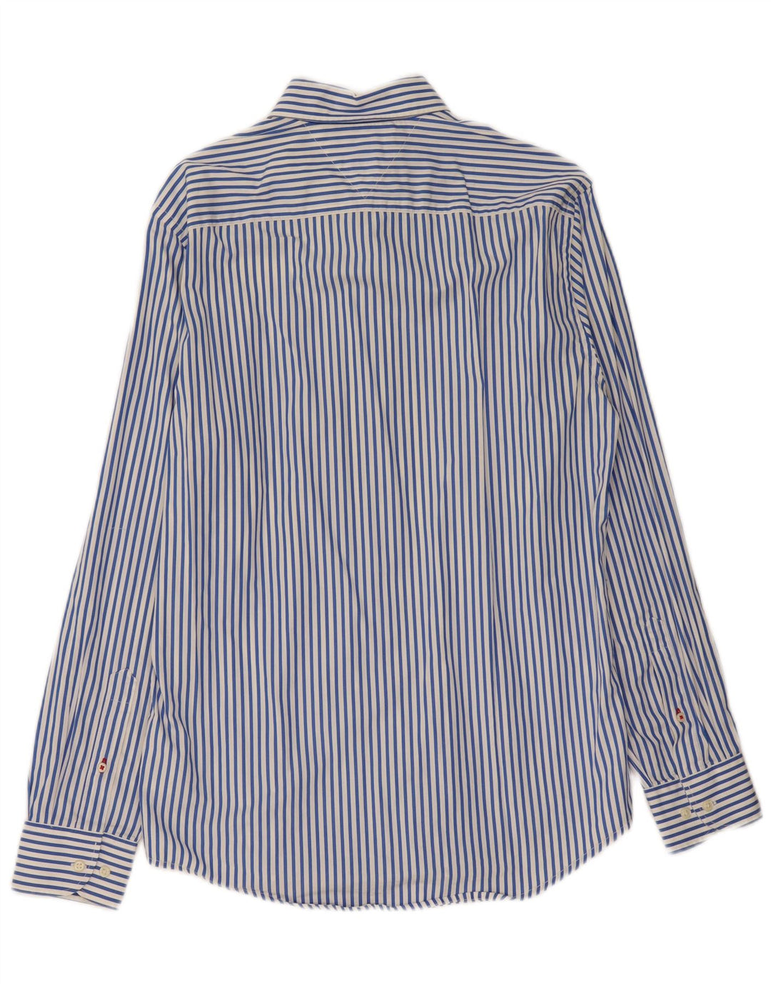 Camisa masculina TOMMY HILFIGER regular fit de algodão listrado azul médio