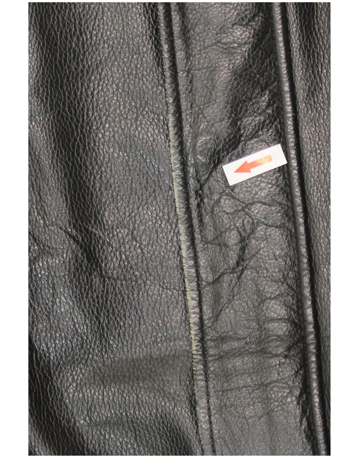 Jaqueta de couro masculina privada IT 54 2XL couro preto