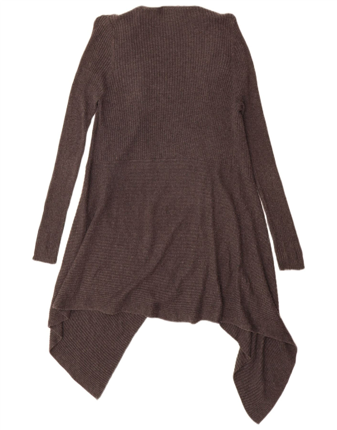 Suéter cardigã assimétrico feminino Marks & Spencer Reino Unido 14 grande cinza