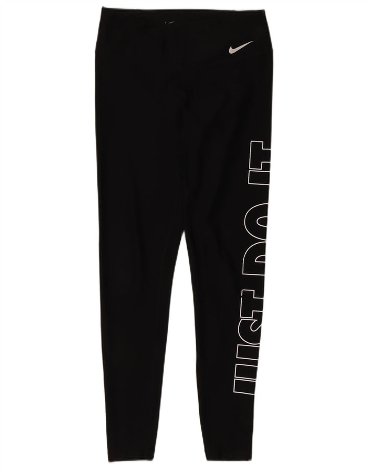 Leggings Nike Dri Fit Graphic UK 10 Pequeno Poliéster Preto