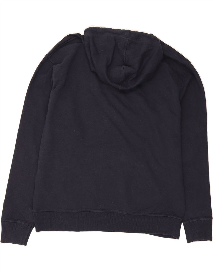 CHAMPION Mens Graphic Hoodie Jumper Large Navy Blue Cotton Vintage Champion and Second-Hand Champion from Messina Hembry 