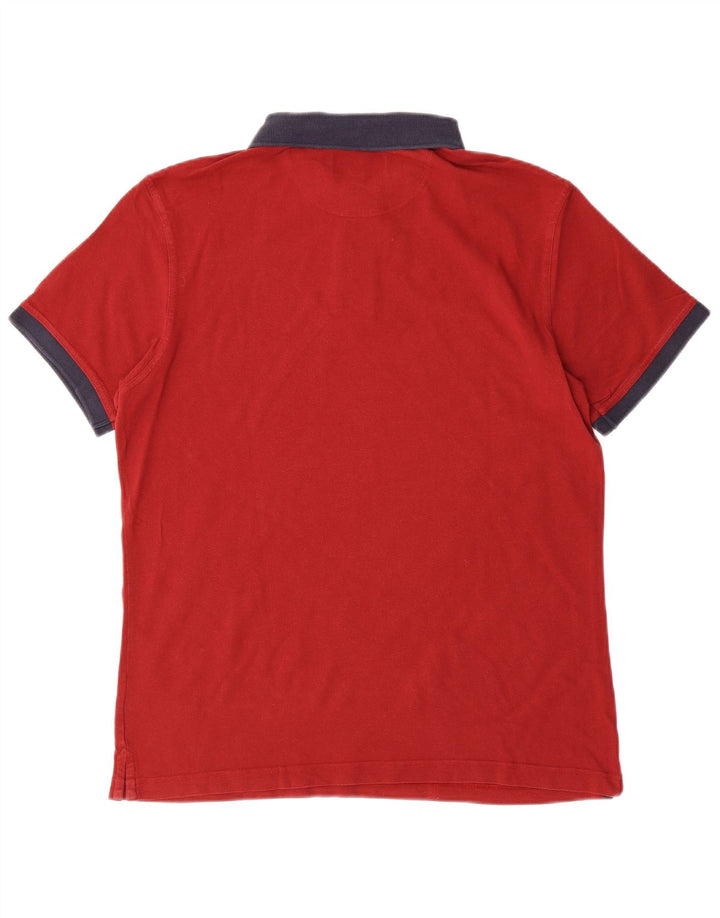 Camisa polo masculina BARBOUR grande algodão vermelho