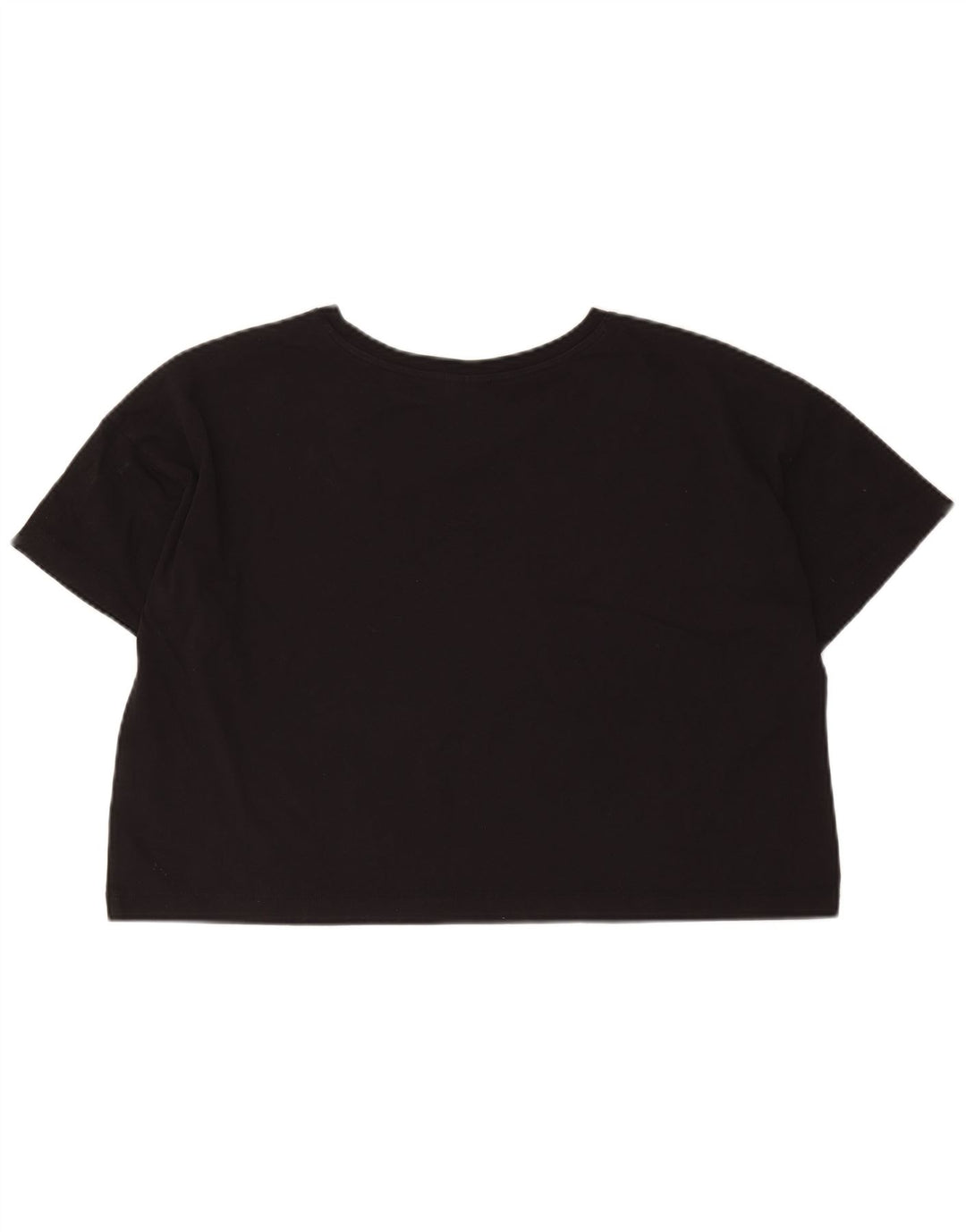 Camiseta feminina Champion Crop Oversized Graphic UK 14 Médio Preto