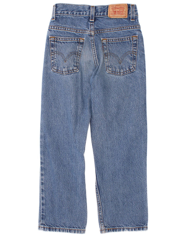 Jeans Levi's Boys 550 Relaxed Fit Straight 6-7 Anos W22 L21 Azul Algodão