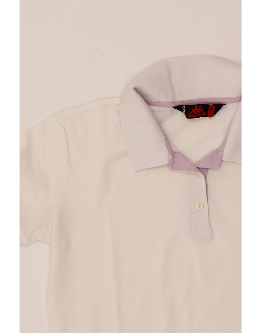 KAPPA Womens Polo Shirt UK 18 XL White Cotton Vintage Kappa and Second-Hand Kappa from Messina Hembry 