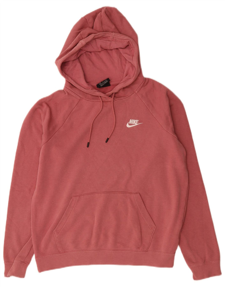 Jumper com capuz feminino Nike Oversized UK 10 pequeno algodão rosa