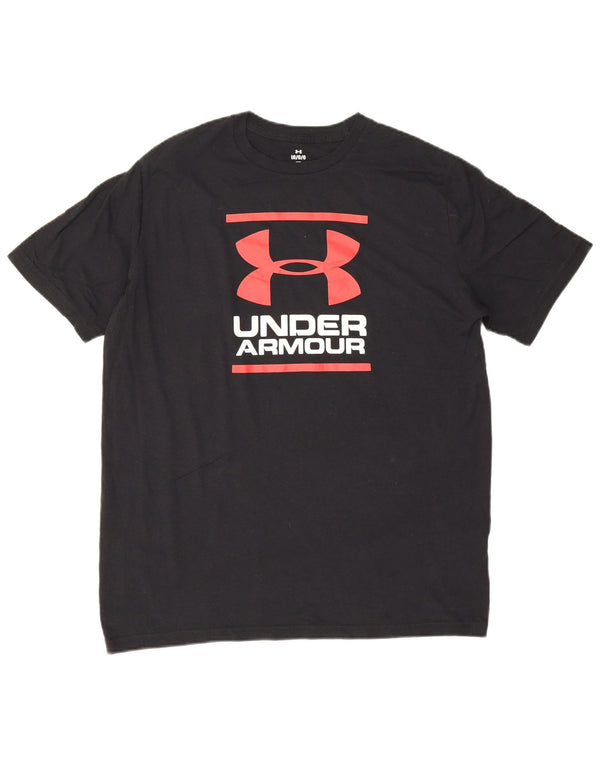Camiseta gráfica masculina Under Armour grande algodão preto