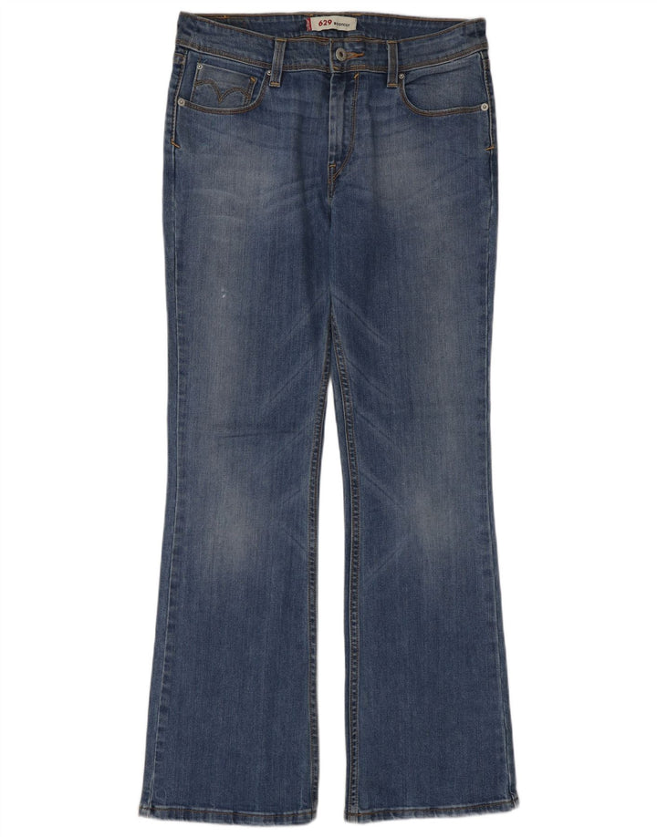 Calça jeans feminina Levi's 629 Bootcut W30 L32 azul algodão