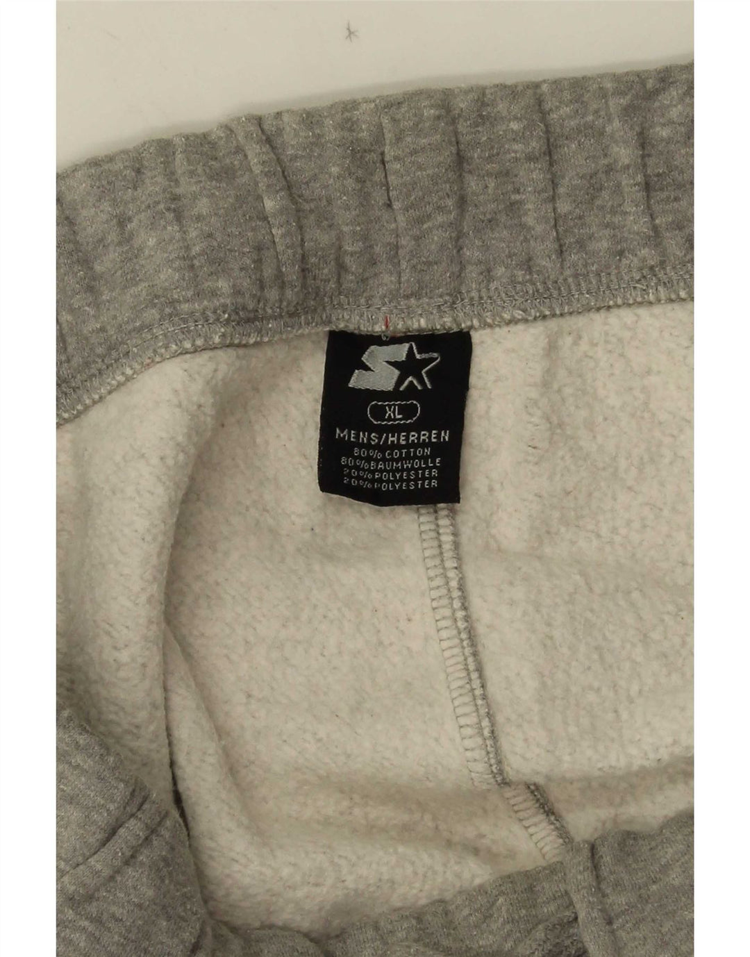 Calça de treino masculina Starter XL cinza manchado de algodão