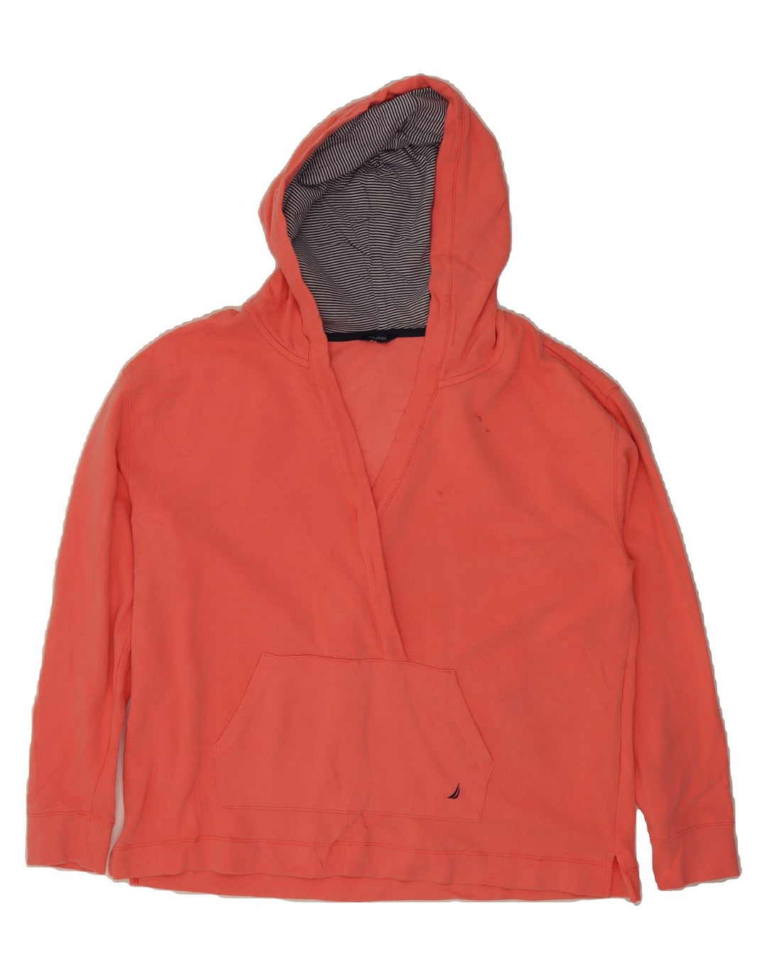 NAUTICA Womens Hoodie Jumper UK 16 Large Pink Cotton Vintage Nautica and Second-Hand Nautica from Messina Hembry 