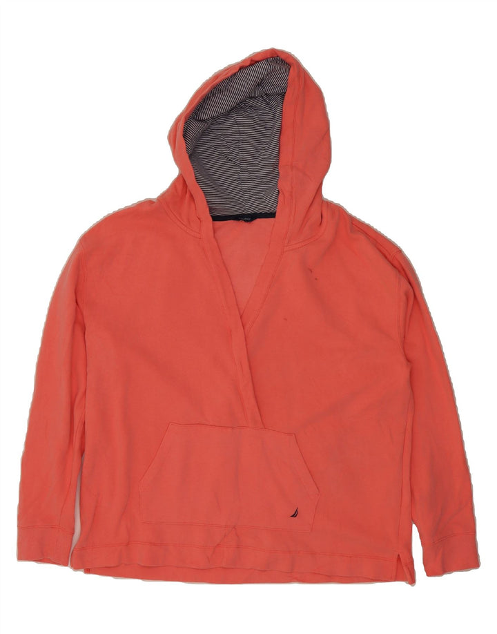 NAUTICA Womens Hoodie Jumper UK 16 Large Pink Cotton Vintage Nautica and Second-Hand Nautica from Messina Hembry 