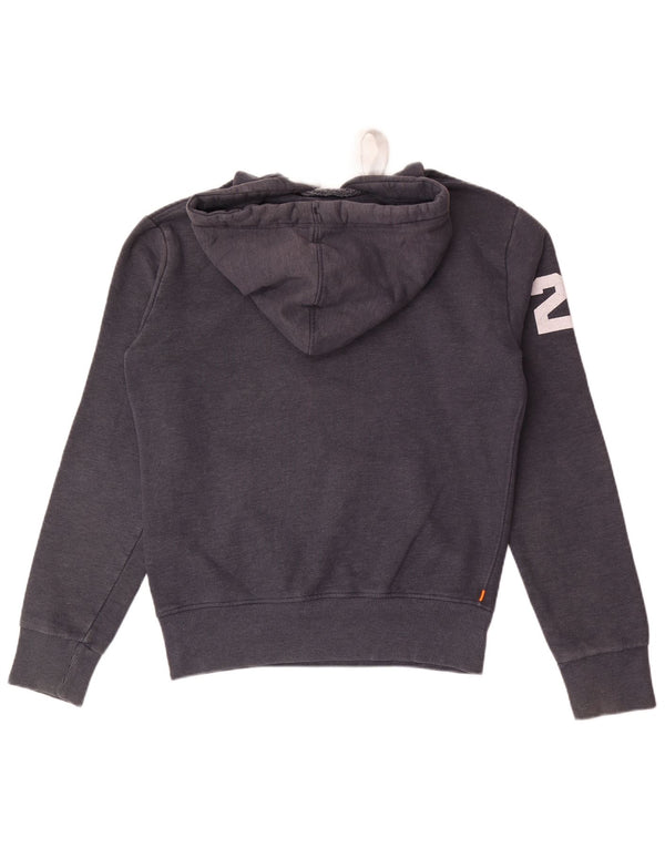 Suéter com capuz gráfico masculino Superdry pequeno algodão azul marinho